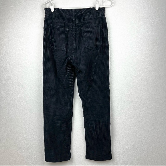 GRLFRND Helena Straight Leg Cropped Corduroy Pant in Midnight Train, Size 27 - Picture 9 of 13